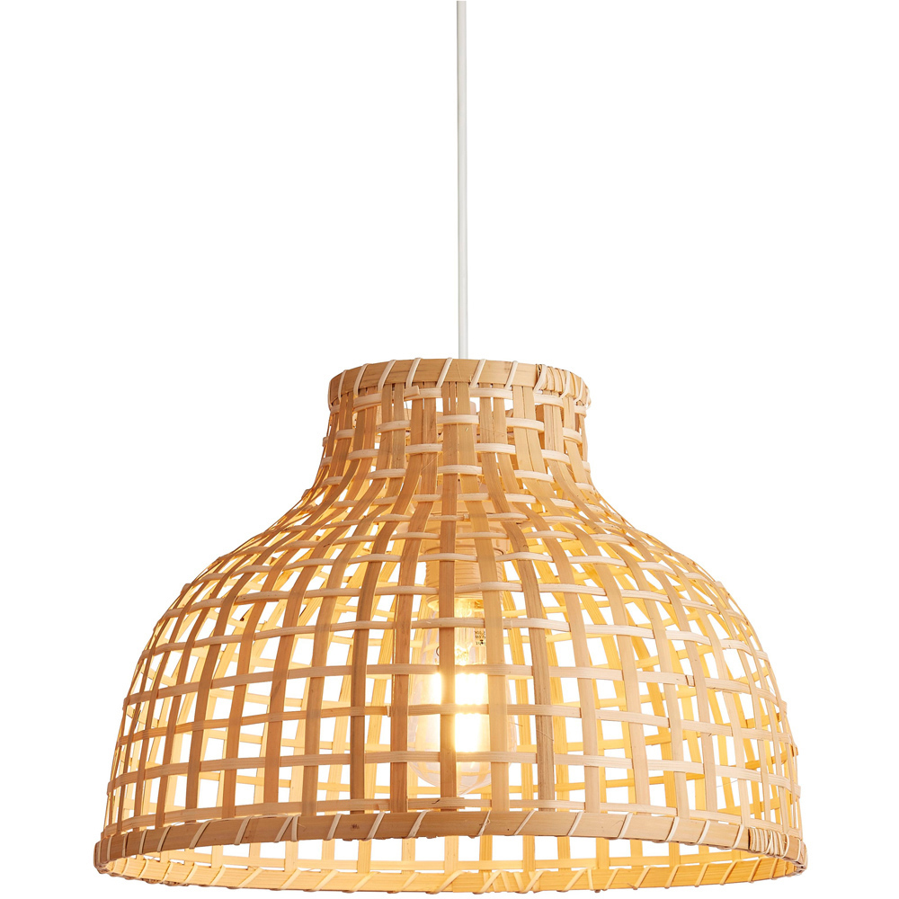 Lighting Collection Pelltis Small Bamboo Ceiling Lamp Shade Image 3