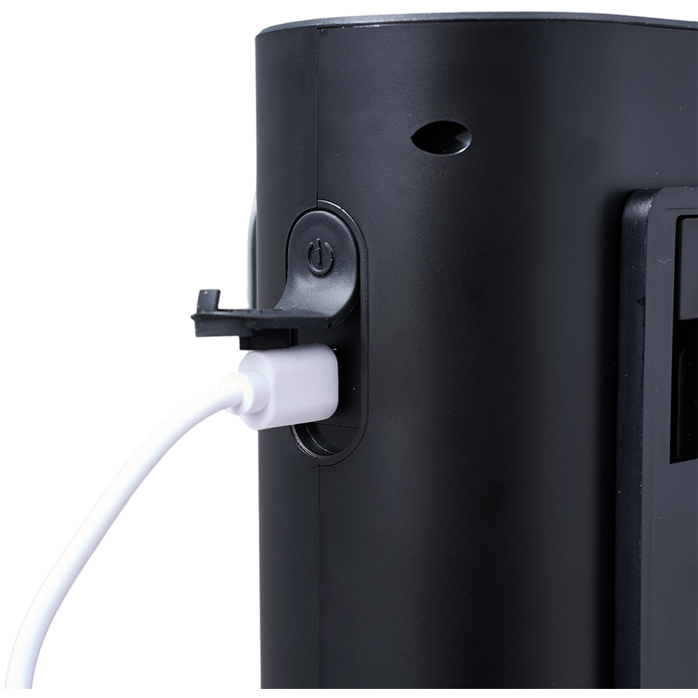 Living and Home Black Rechargeable Wall-Mounted Automatic Mouthwash Dispenser with 2 Cups 540ml Image 4