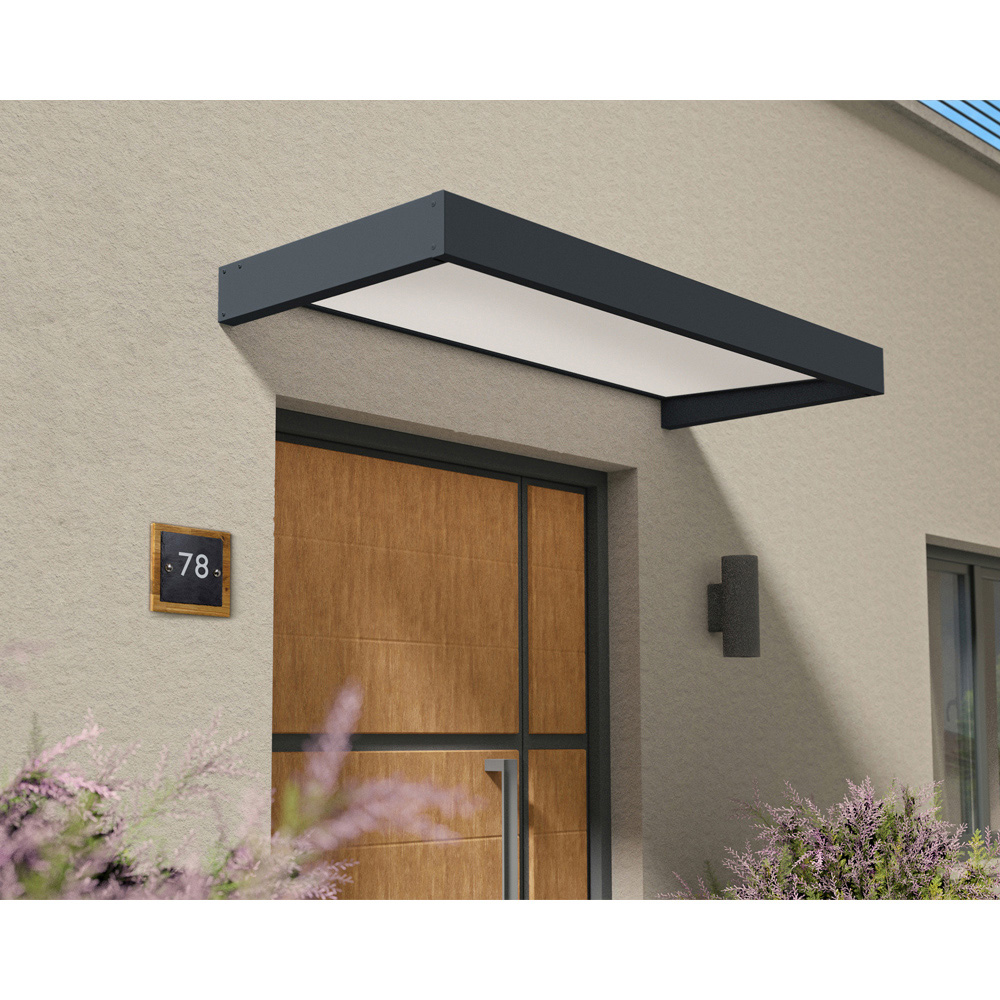 Palram Canopia Sophia 2150 Grey and White Opal Door Canopy 2 x 0.9m Image 5