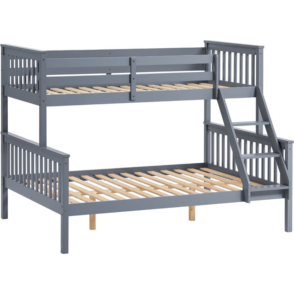 VIDA DESIGNS Milan Grey Triple Sleeper Bunk Bed with Foam Mattress Image 2