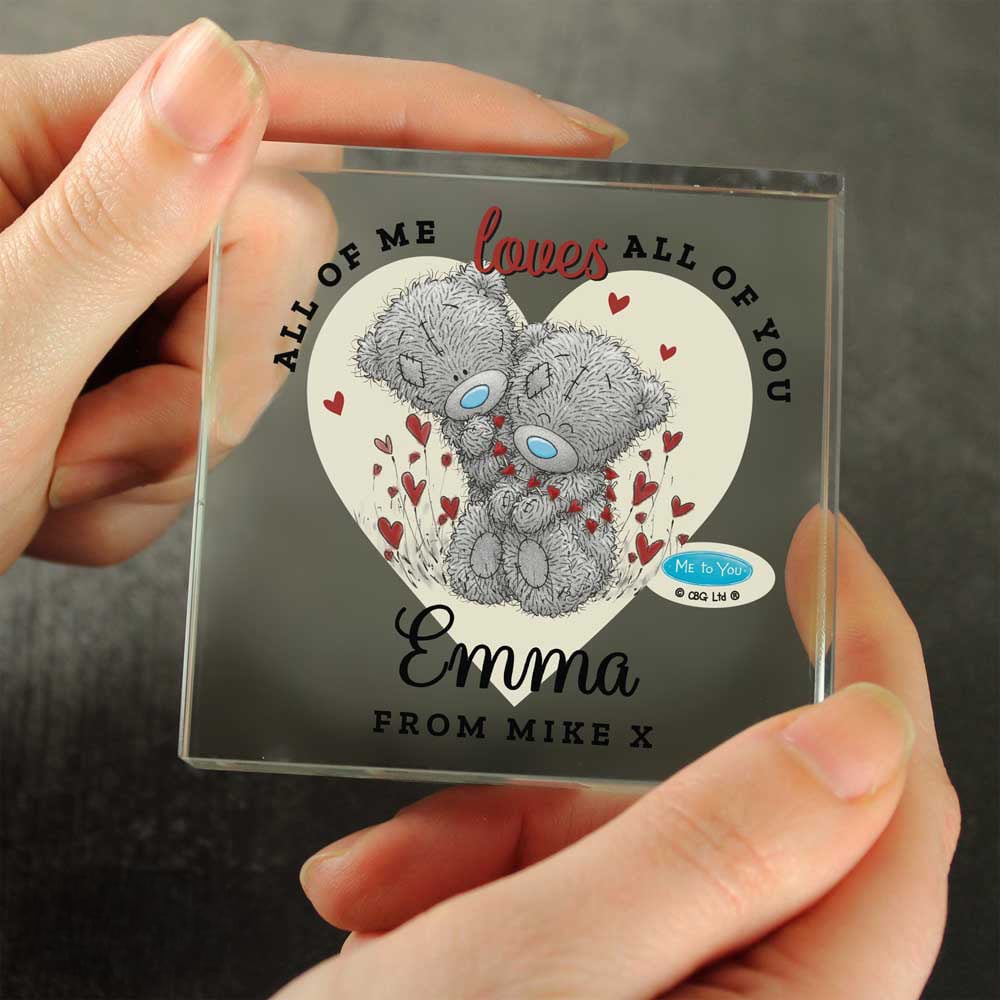 Personalised Memento Personalised Me to You Love Heart Crystal Token Image 3