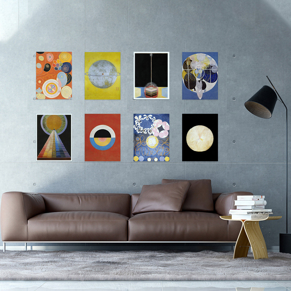Wee Blue Coo Hilma Af Klint Modern Abstract Symbols Wall Art Print 30 x 41cm 8 Pack Image 2