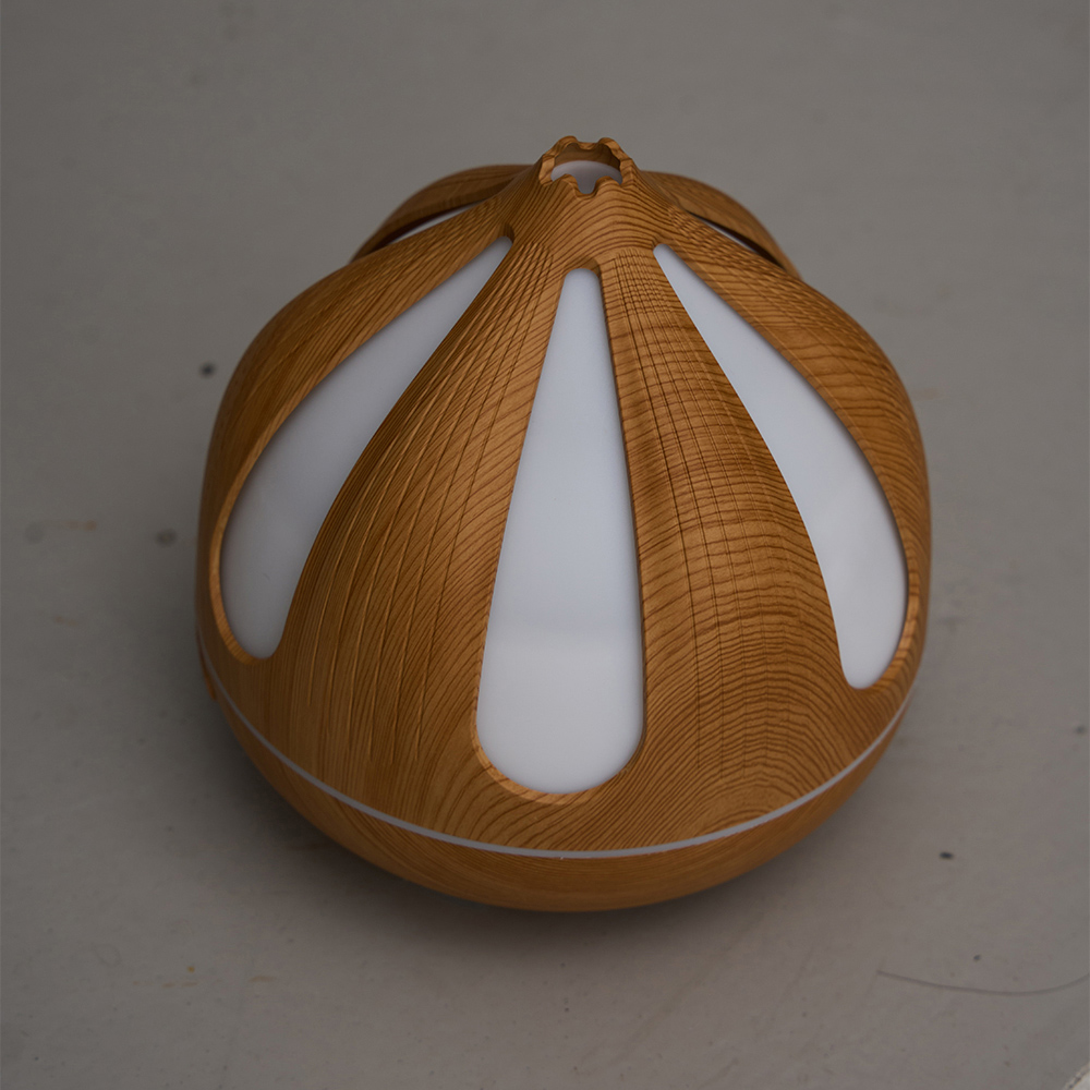 Living and Home Natural Onion Shaped Ultrasonic Essential Oil Diffuser with Timer Light and Remote Image 2