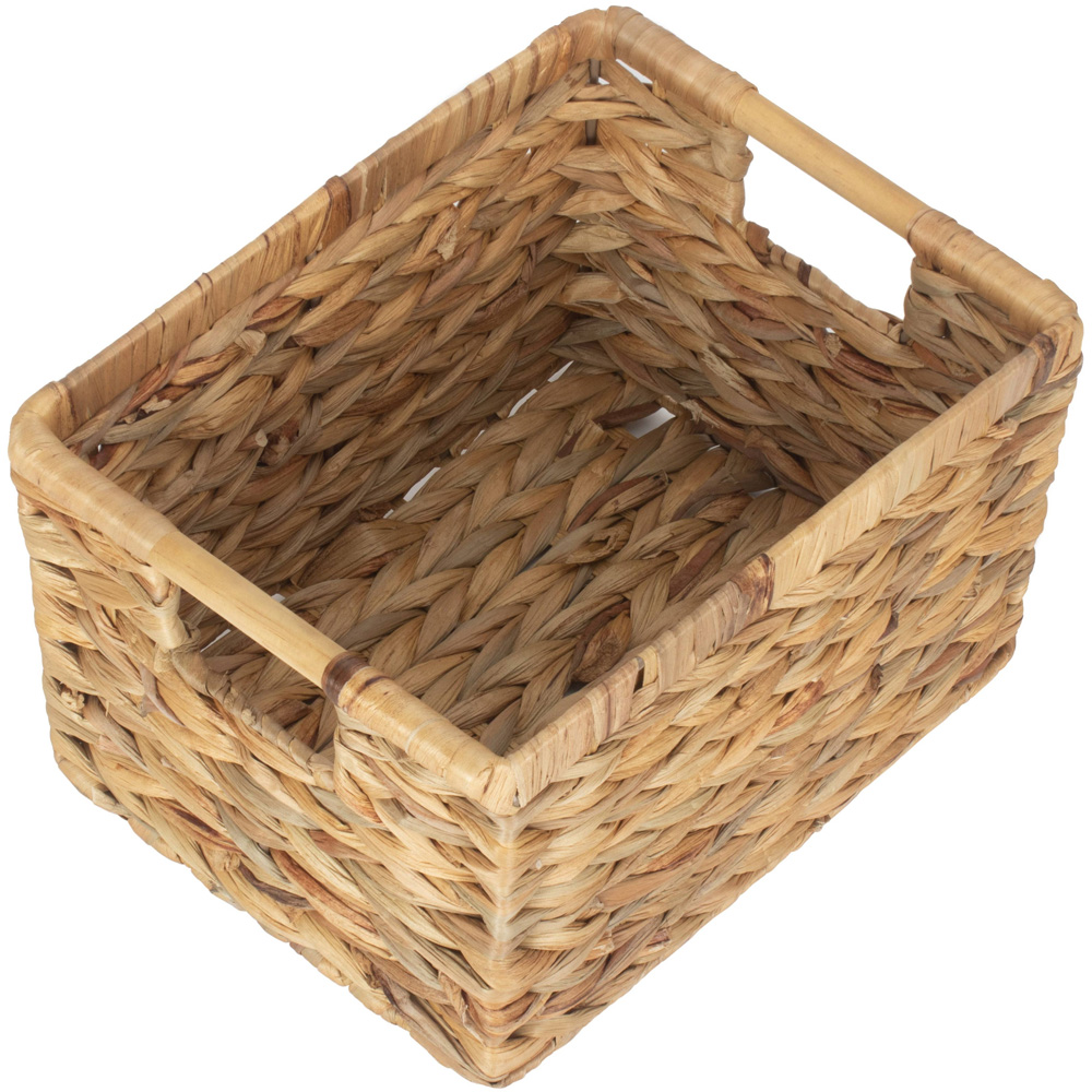 Red Hamper Medium Nordic Water Hyacinth Storage Basket Image 2