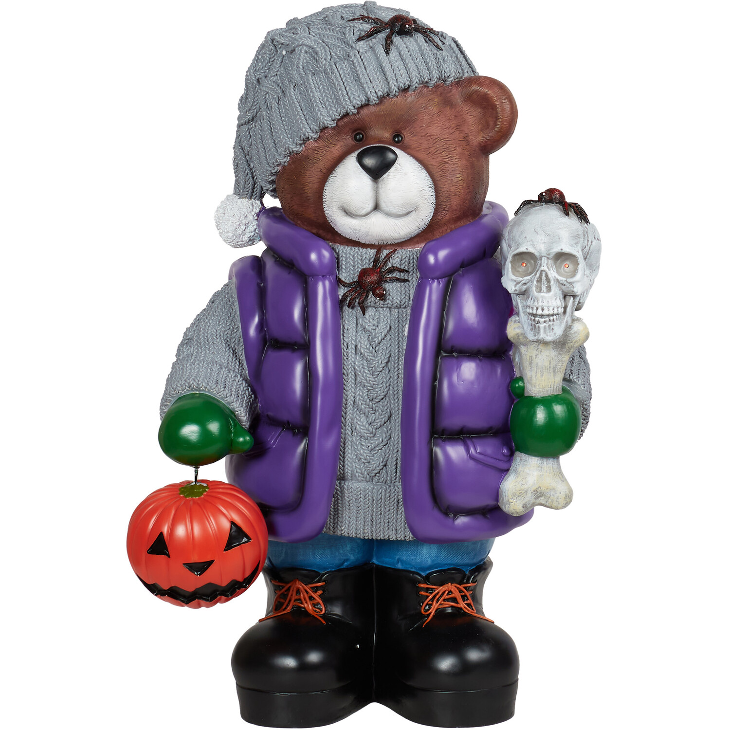 Haunted Halloween Light Up Bear Decoration Image 1