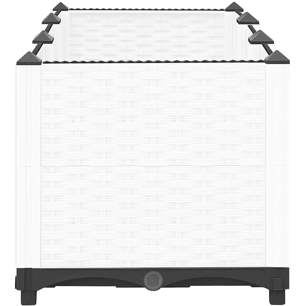 vidaXL White Polypropylene Raised Garden Bed 38 x 40 x 120cm Image 5