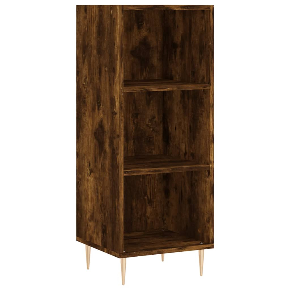 vidaXL Single Door 3 Shelf Smoked Oak Highboard Image 5