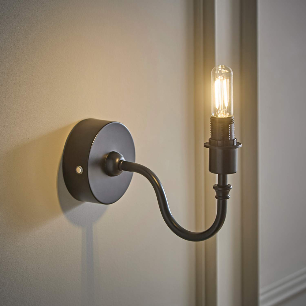 ValueLights Lowe Matte Black Metal Portable Rechargeable Wall Light Base with Bulb Image 6