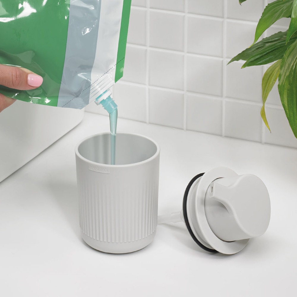 ReBorn Stone Effect Eco Friendly Wall Mounted Recycled Plastic Soap Dispenser 250ml Image 7