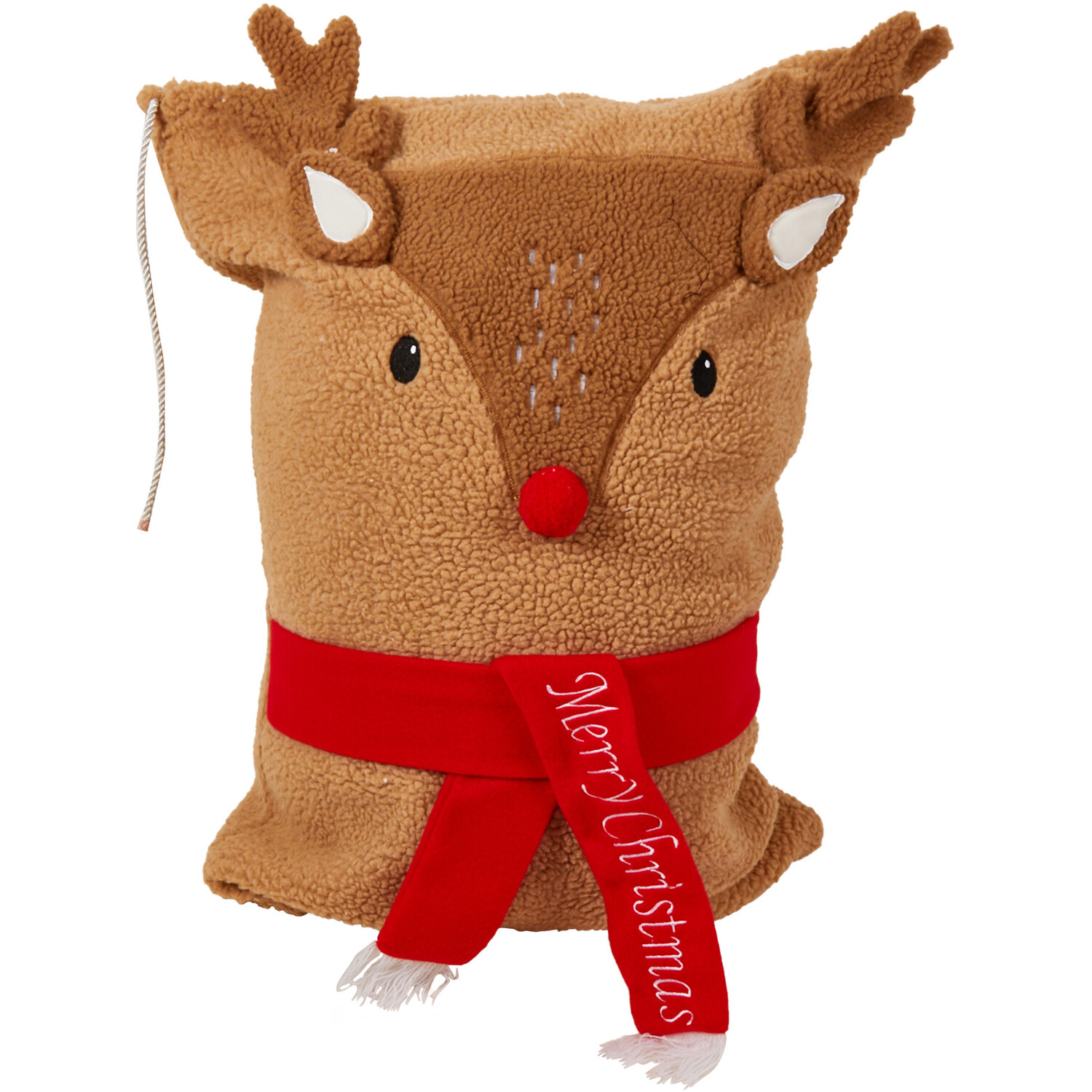 Merry Christmas Reindeer Sack Brown - Brown Image 1