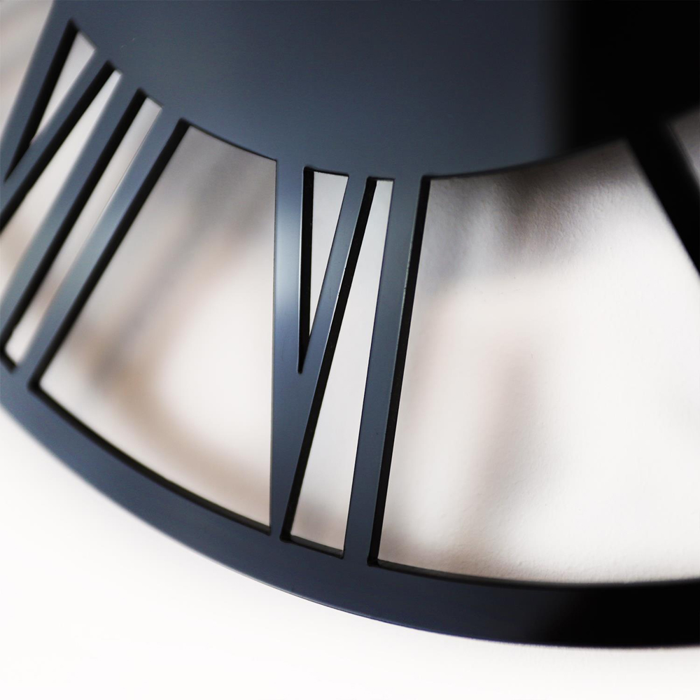 Walplus Black Acrylic Gloss Roman Wall Clock 30cm Image 4