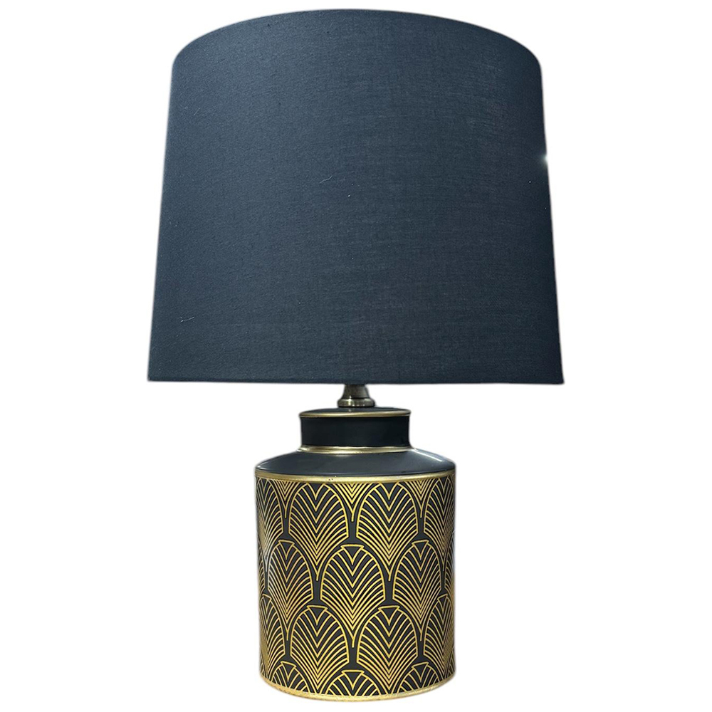 Acacia Home Ceramic Blue Shade Table Lamp Image 1