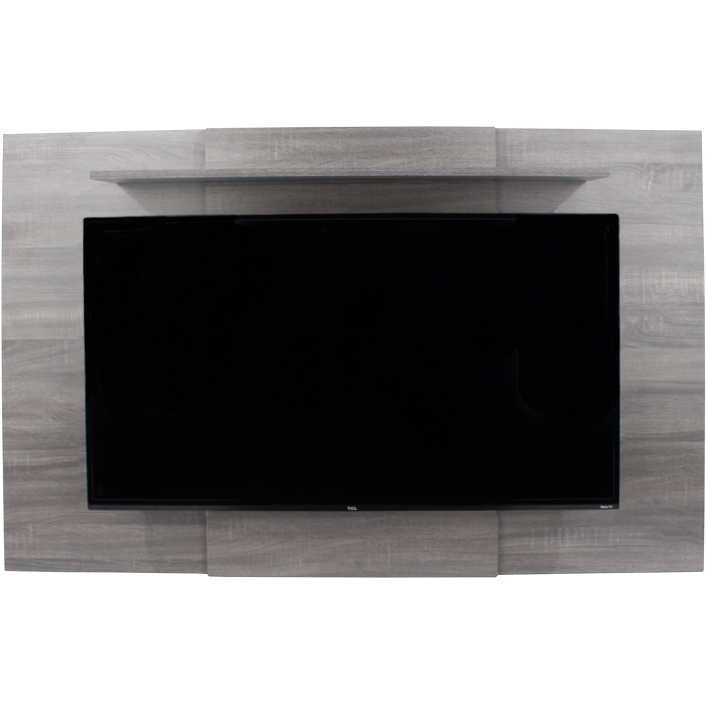 Core Products Single Shelf Grey Oak Effect Extendable Fixed TV Wall Panel Image 5