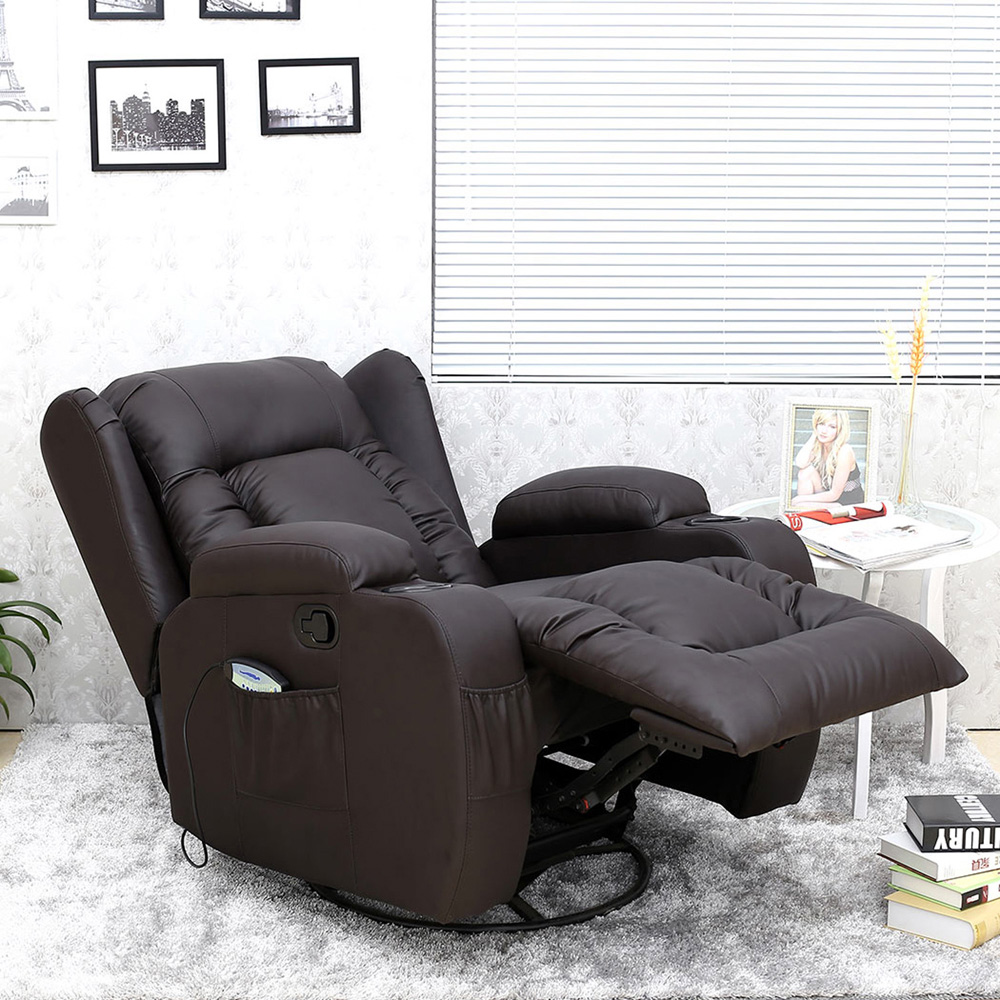 Furniture Online Caesar Brown Bonded Leather Recliner Chair Image 6