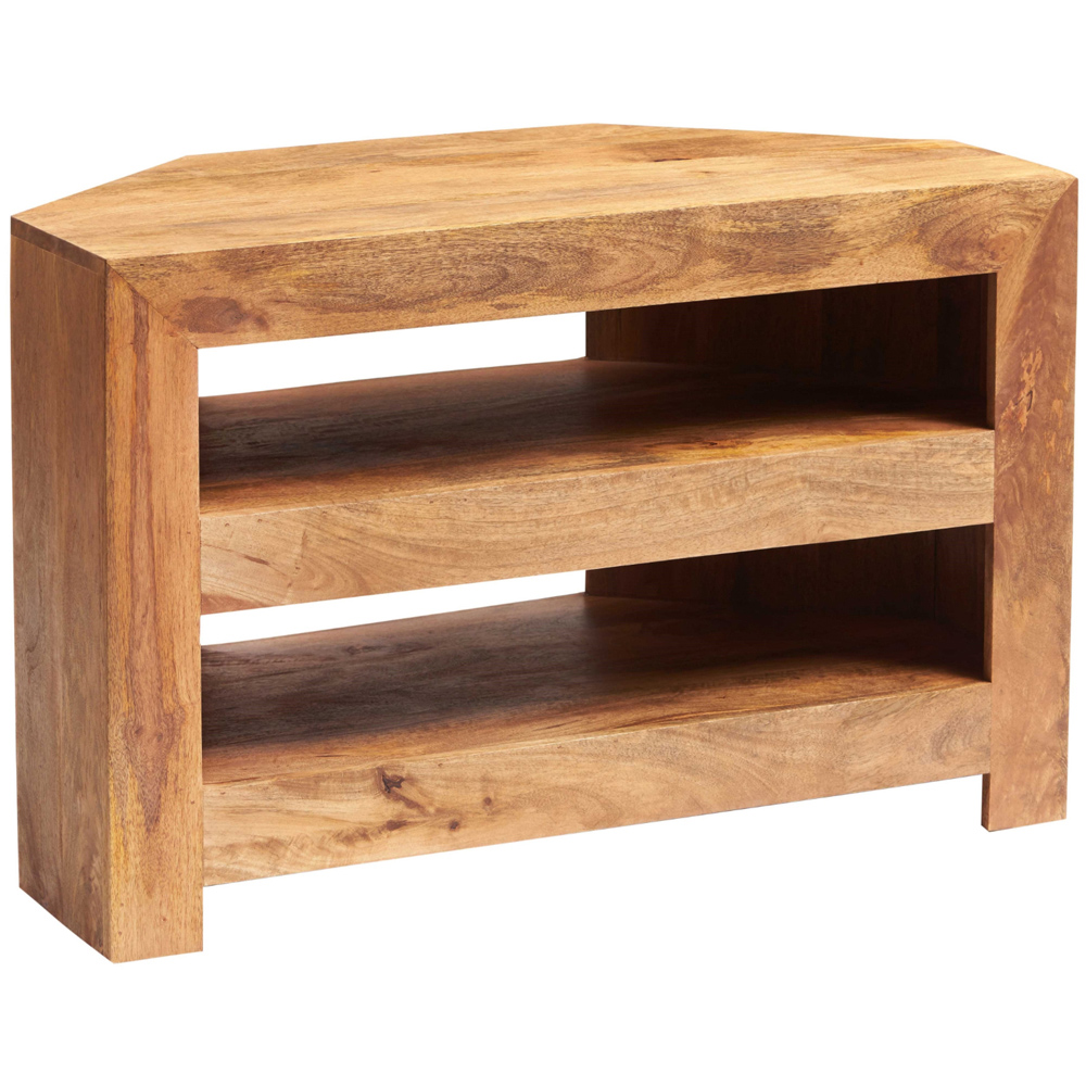 Brooklyn Napoli Toko 2 Shelf Light Mango Corner TV Unit Image 2