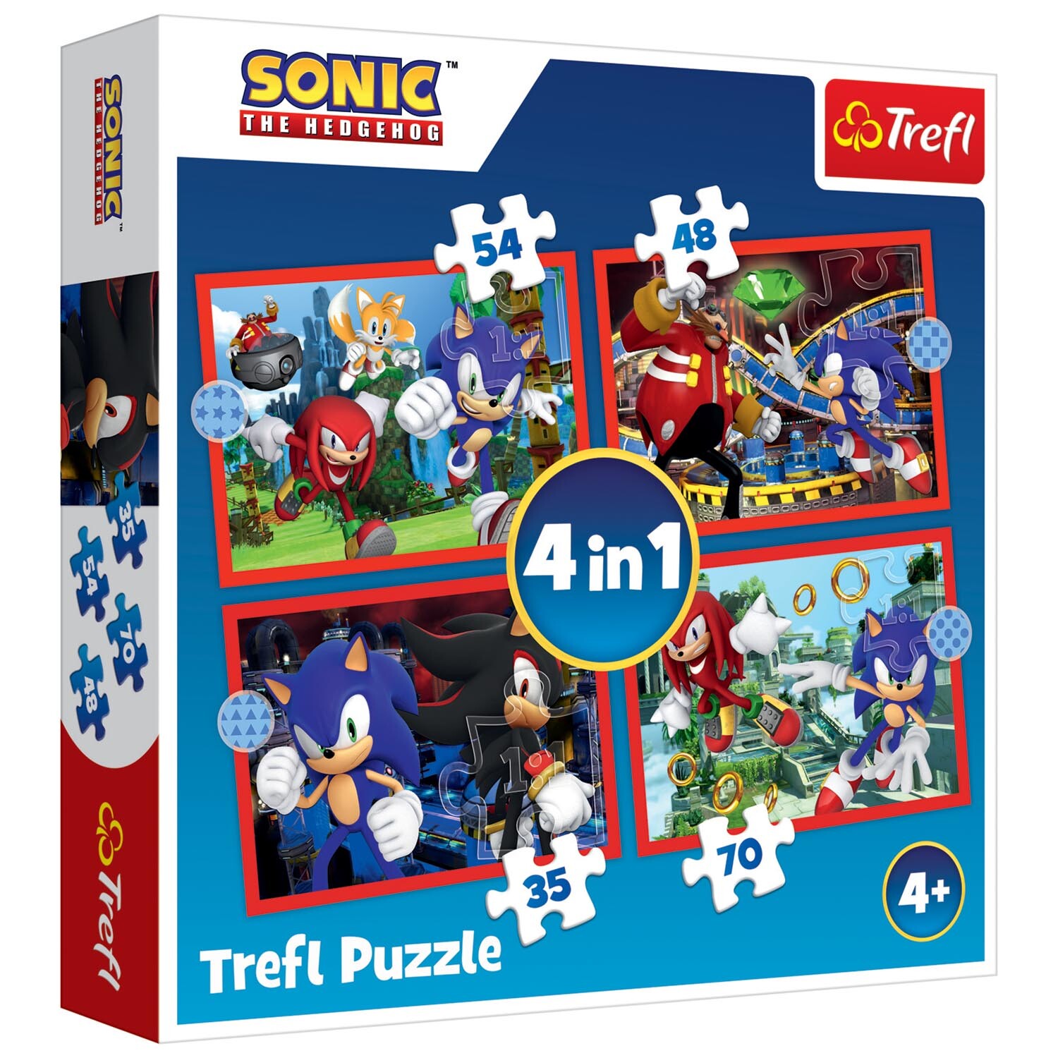 TREFL Sonic The Hedgehog 4 in 1 Puzzles Image