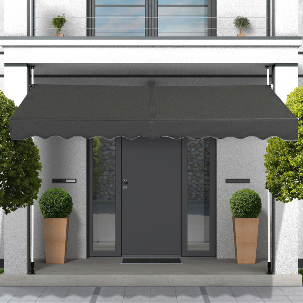 Costway Grey Telescopic Retractable Awning 3.5 x 1.8m Image 4