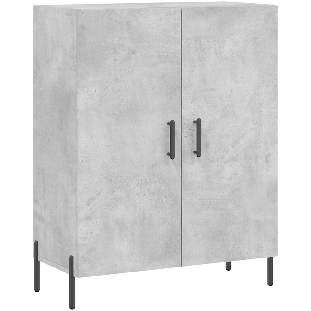 vidaXL 4 Door Concrete Grey Tall Highboard Image 7