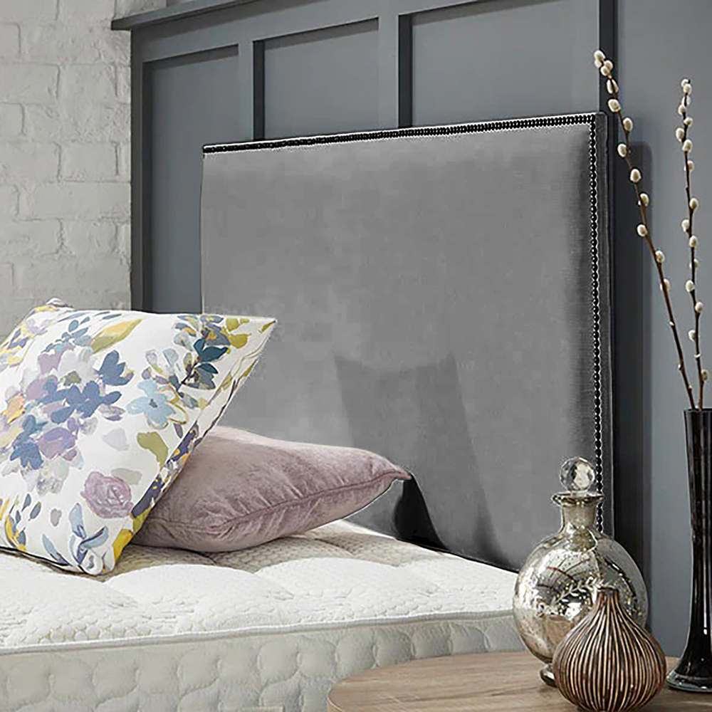 Eleganza Home Riely Super King Size Silver Naples Strutted Headboard Image 2