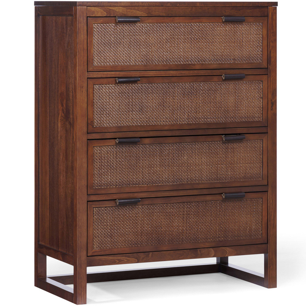 Teamson Home Hatteras 4 Drawer Walnut Dresser Image 2