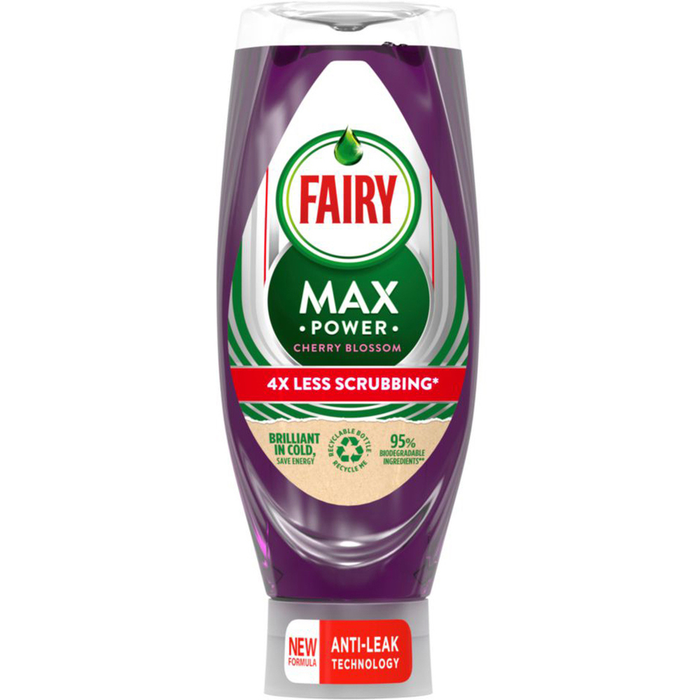 Fairy Max Power Cherry Blossom Washing Up Liquid 640ml Image 2