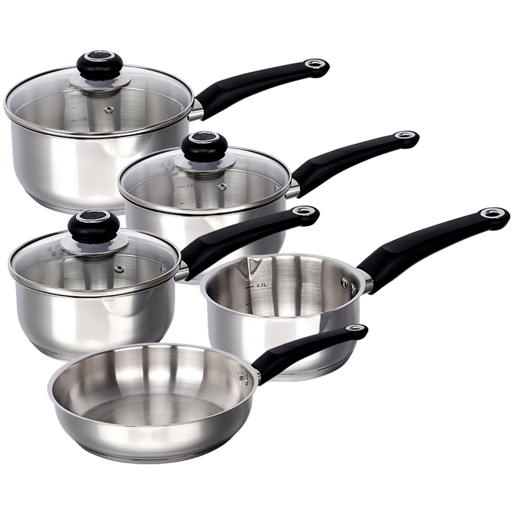Gr8 Home 8 Piece Stainless Steel Induction Cookware Set with Lids Image 2
