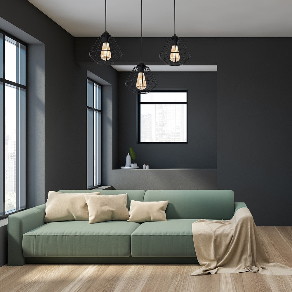 Milagro Colin Black 3 Pendant Lamp 230V Image 4