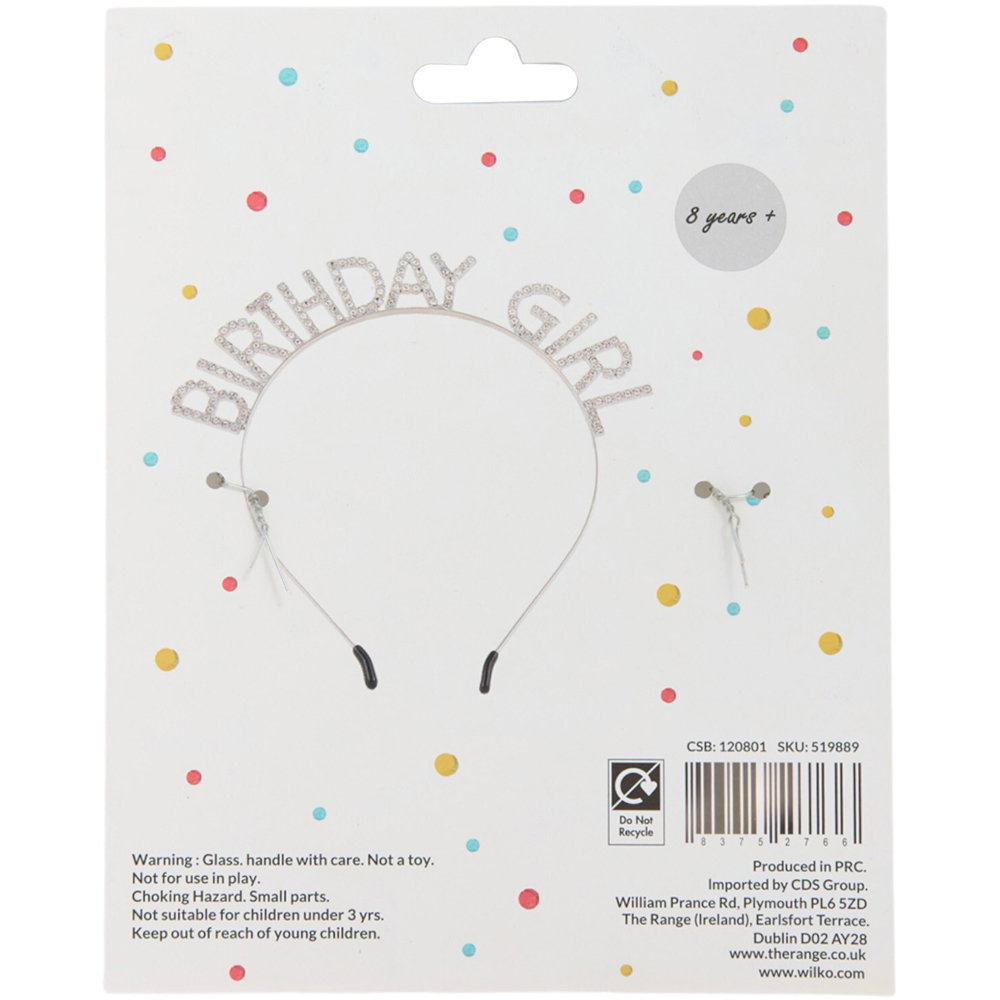Birthday Girl Headband Silver Image 2