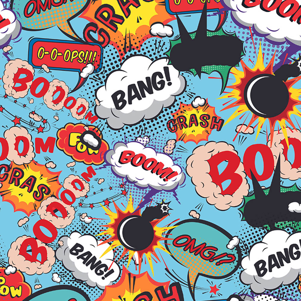 Origin Murals Comic Pop Multicolour Wall Mural Image 2