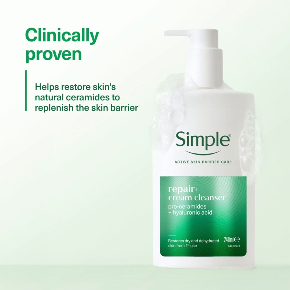 Simple Repair+ Soothing Hydrating Gentle Facial Cleanser Face Wash 240ml 6 Pack Image 6