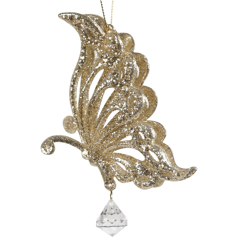 Single Mistletoe Cottage Glitter Butterfly Ornament in Assorted styles Image 3