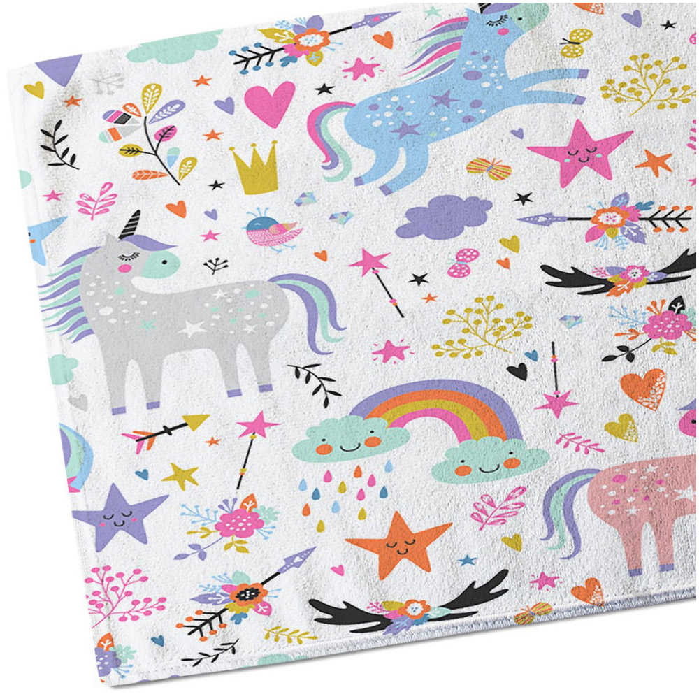 Benjamin Tate Design Unicorns Bath Towel Image 2