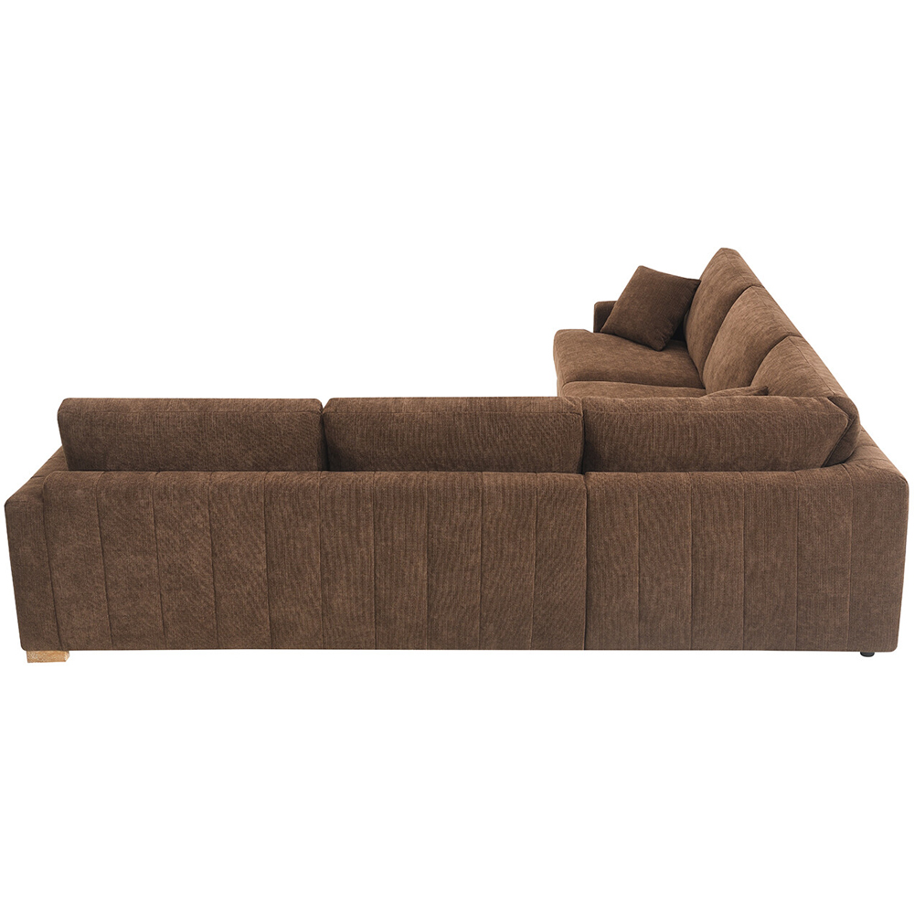 Arden Corner Sofa with Footstool Brown Image 5