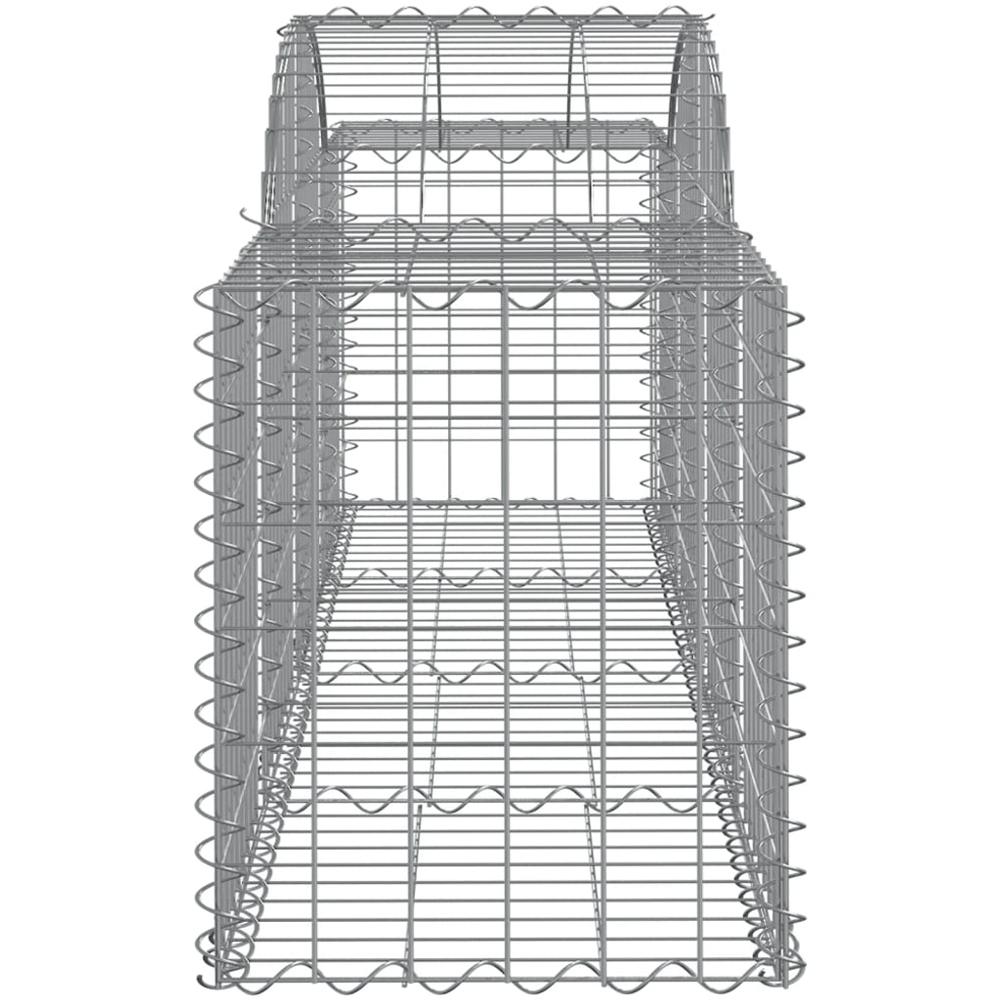vidaXL Silver Galvanised Iron Gabion Basket 200 x 50 x 60/80cm 11 Pack Image 3