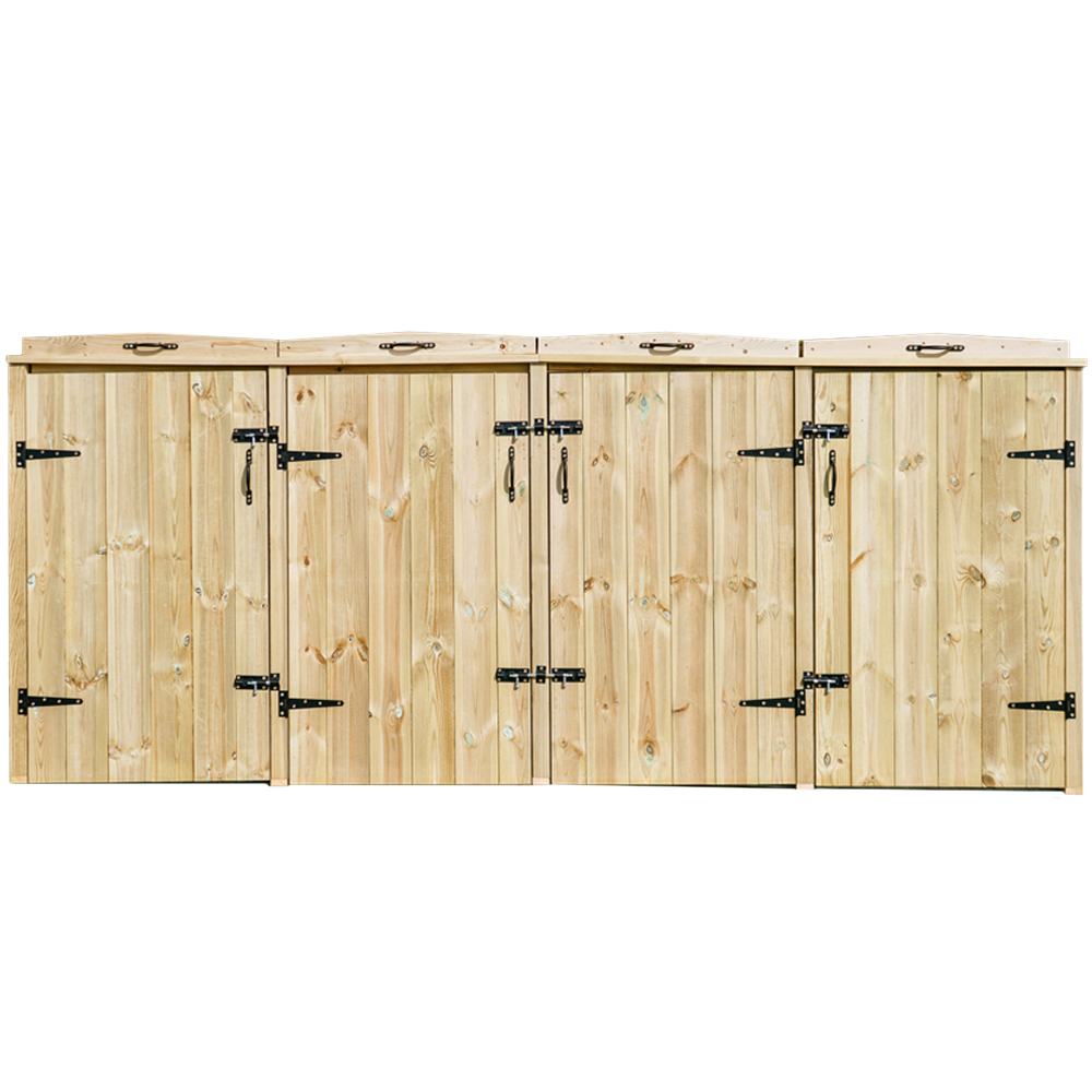The Garden Village Chatburn 4 Recycle Box 2 Wheelie Bin Shed Image 1