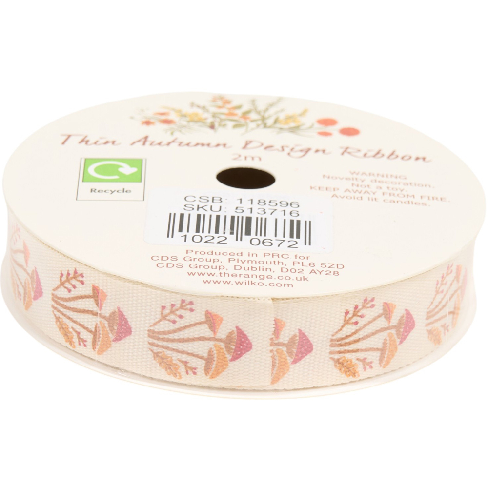Thin Autumn Design Decorating Ribbon Image 7