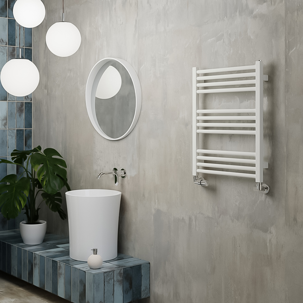 Terma Fiona 985 BTU Matt White Electric Heated Towel Rail 660 x 500mm Image 7