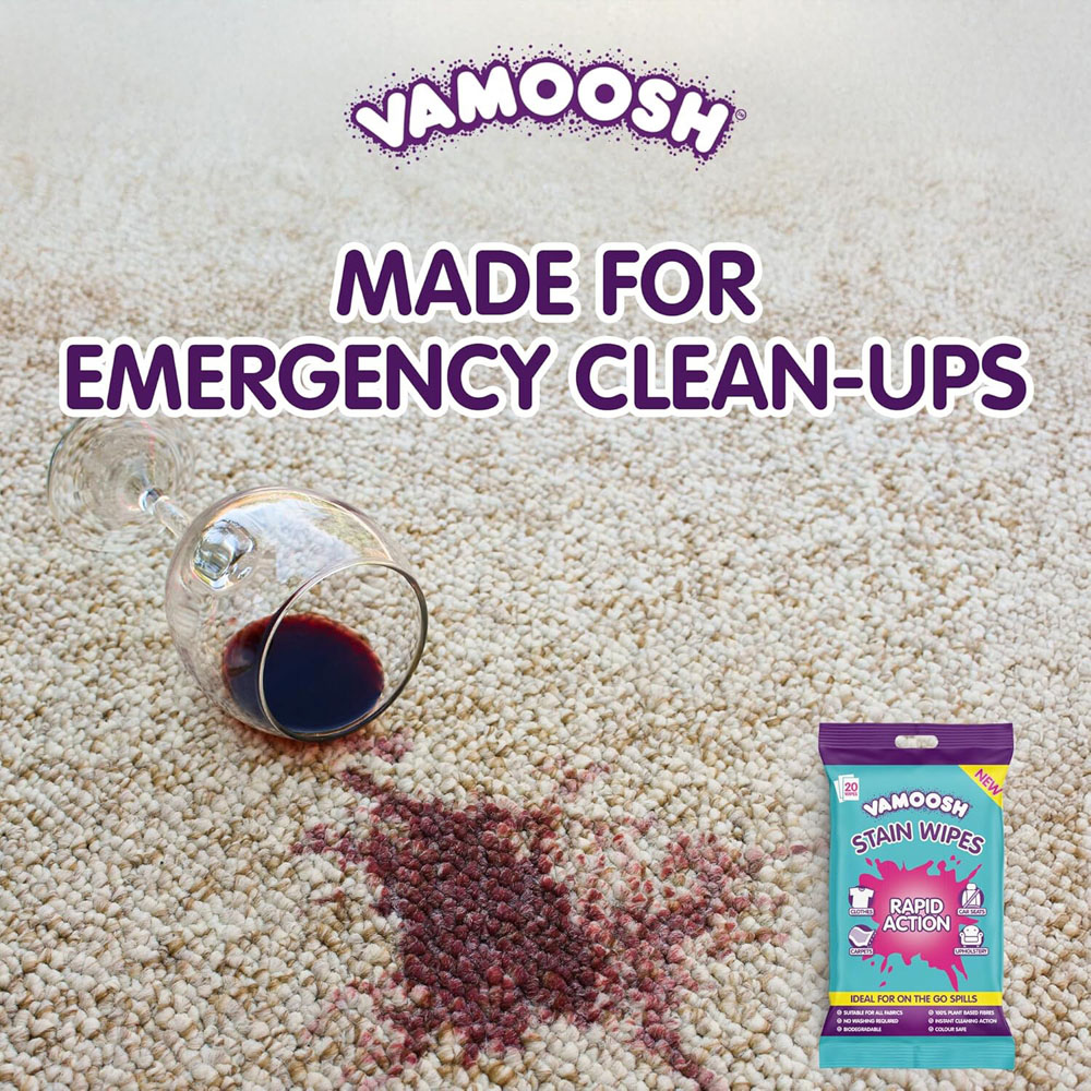 Pack of 20 Vamoosh Rapid Stain Remover Wipes Image 4