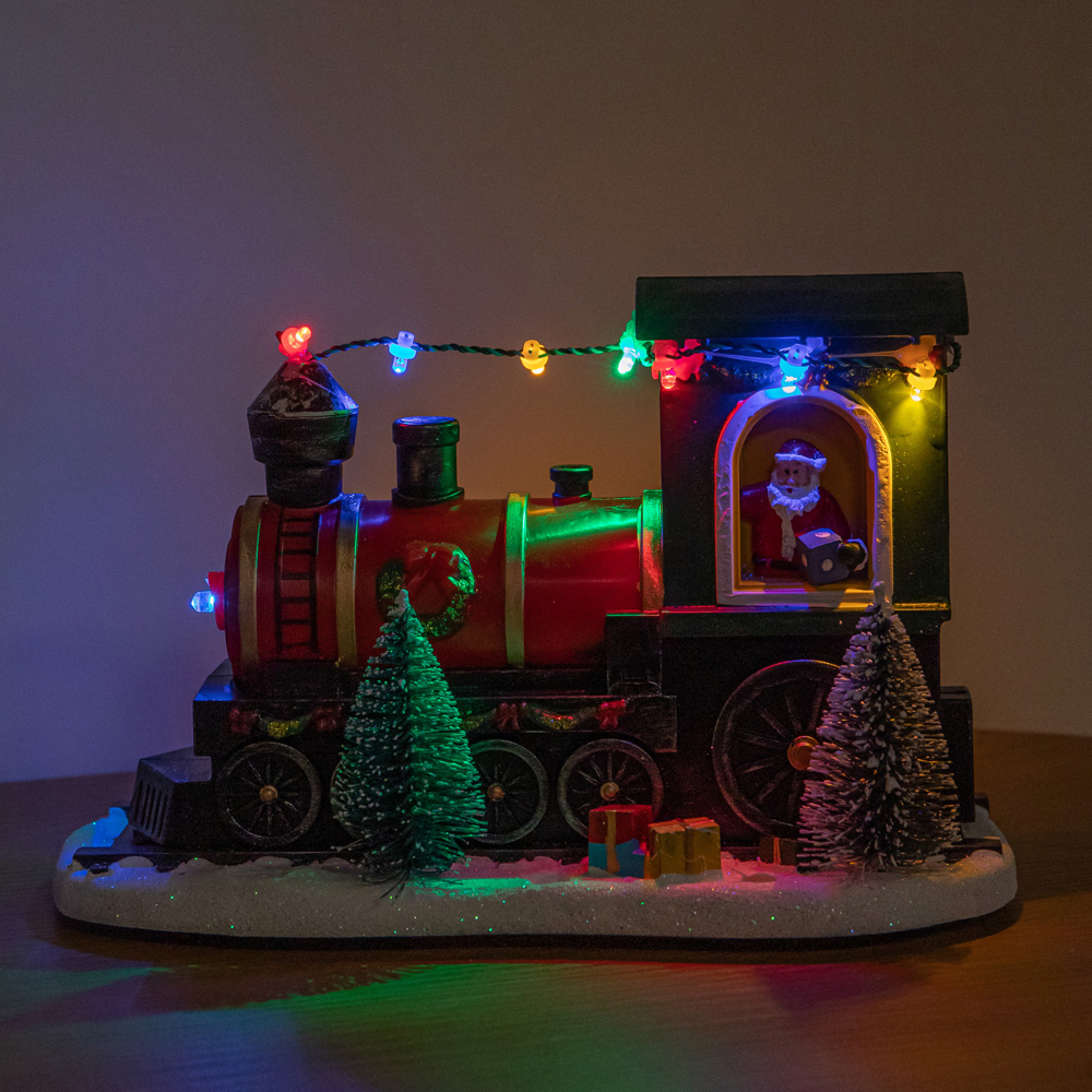 Samuel Alexander 8 Multicolour LED Light-Up Christmas Train with Santa 22cm Image 8