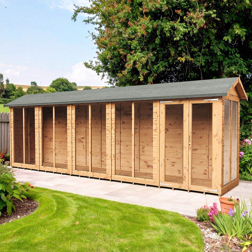 Empire Sheds 4 x 20ft Double Door Tongue and Groove Wooden Apex Garden Shed Image 2
