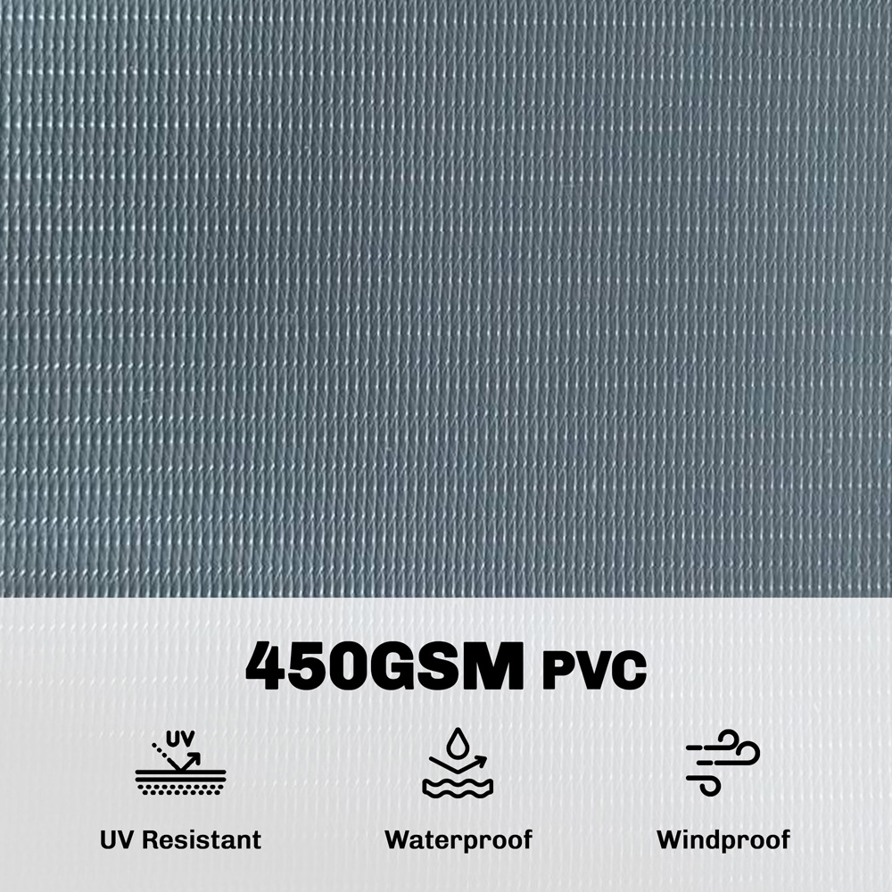 Outsunny Grey 19 x 3500cm 2 Pack Privacy Garden Screen Fence with Clips Image 6