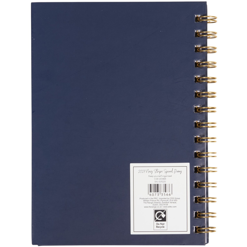 2027 Stripe Spiral Diary Image 3