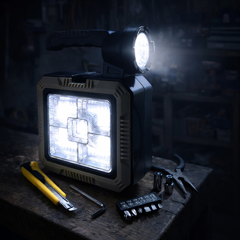 Avilo Powerful Floodlight Torch and Essential Tool Kit Image 7