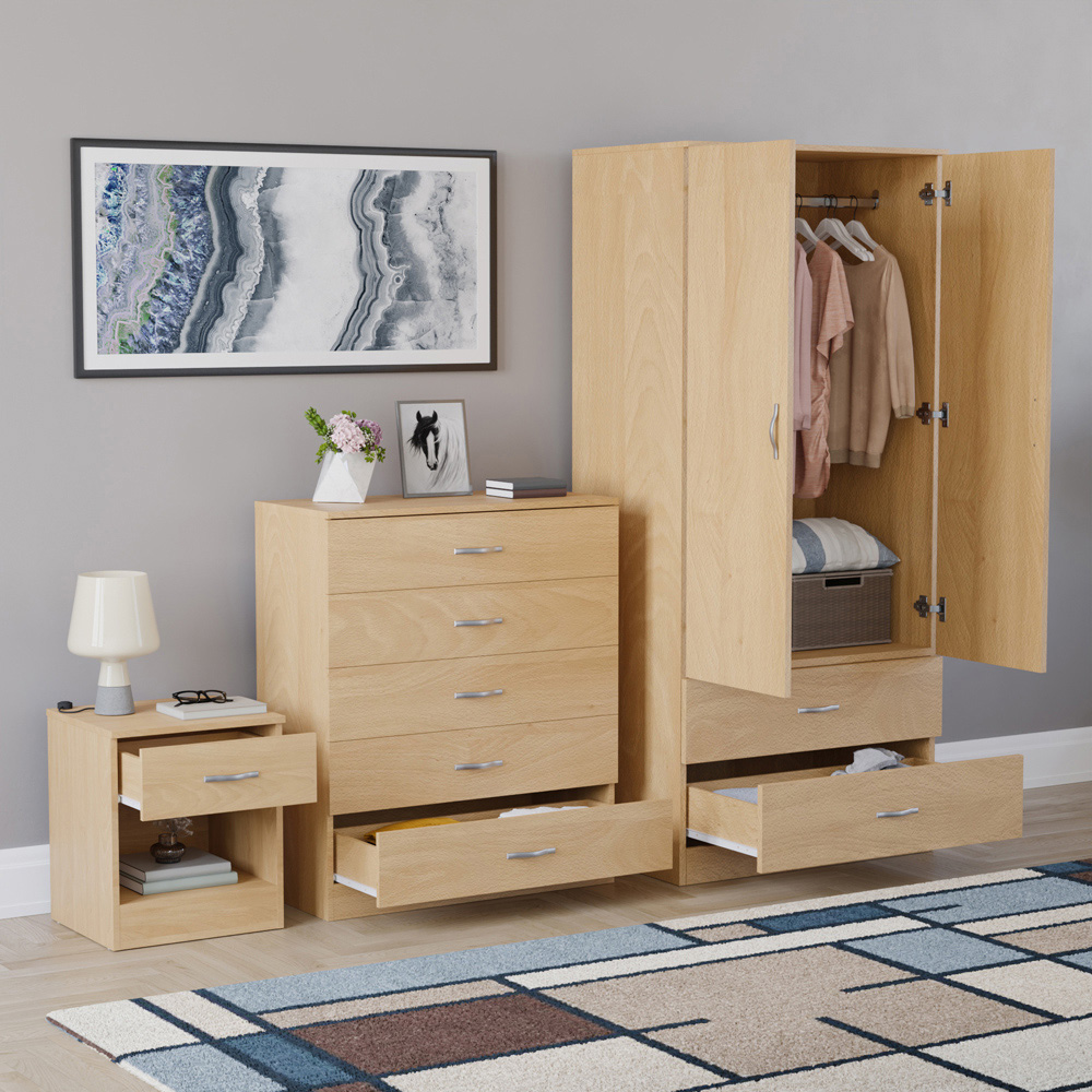 VIDA DESIGNS Riano Pine 3 Piece Bedroom Furniture Set Image 3