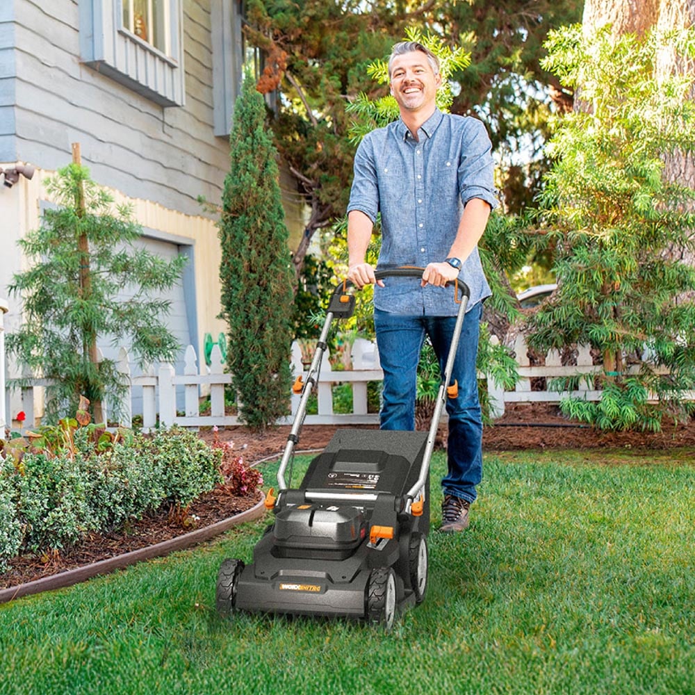 Worx WG745E 40V Cordless Brushless 41cm Lawn Mower with Batteries and Charger Image 2