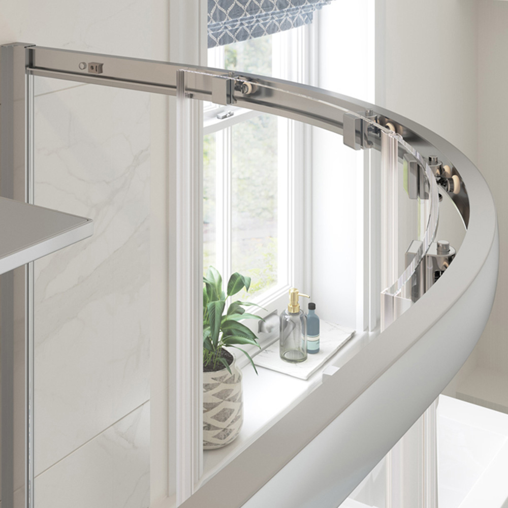 Bathstore Atlantis 2 Door Chrome Quadrant Shower Enclosure 800mm Image 4