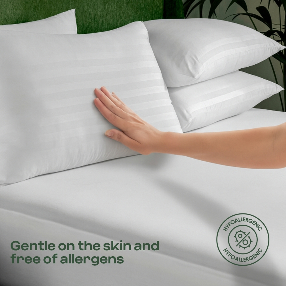 MHG Living Soft Medium Striped Microfibre Pillow Image 2