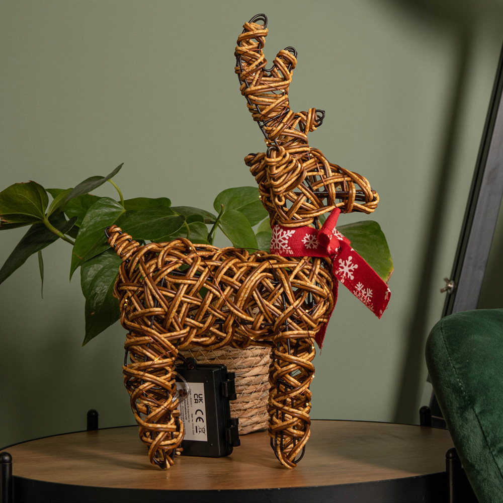 Samuel Alexander Light Up Brown Reindeer Christmas Decoration Image 7