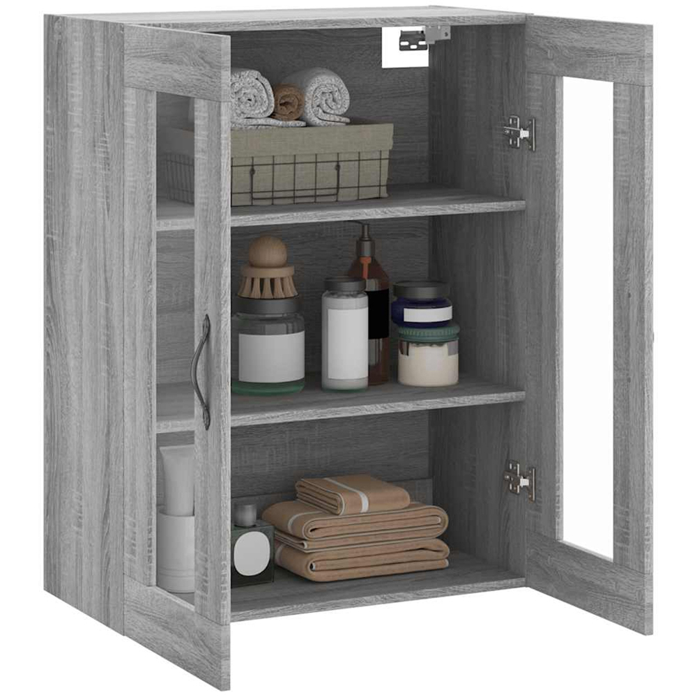 vidaXL 2 Door Grey Sonoma Wall Mounted Cabinet Image 5