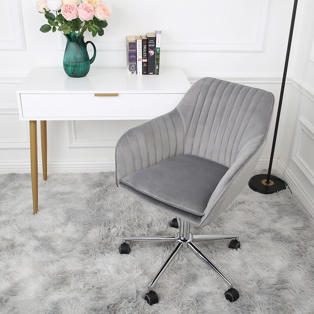 Briseis Grey Adjustable Swivel Office Chair Image 5